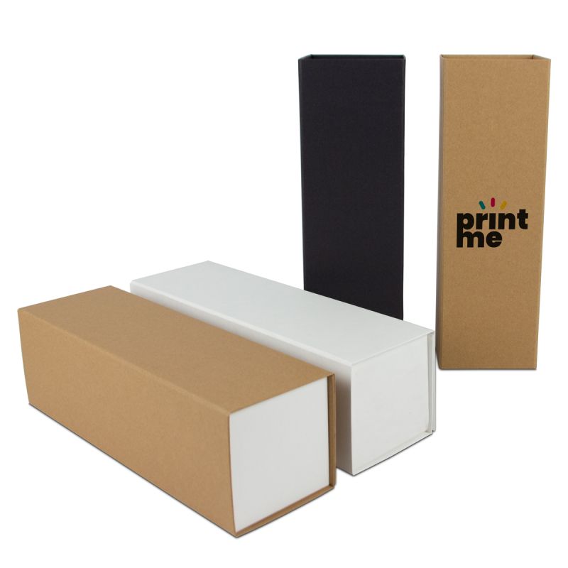 Luxury kraft wine bottle boxes with magnetic closing